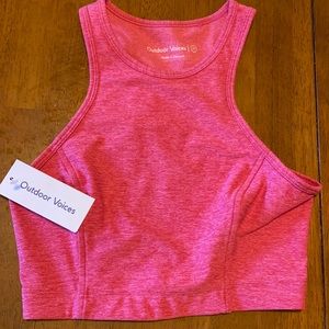 NWT - Outdoor Voices Athena Crop - Flamingo - XS